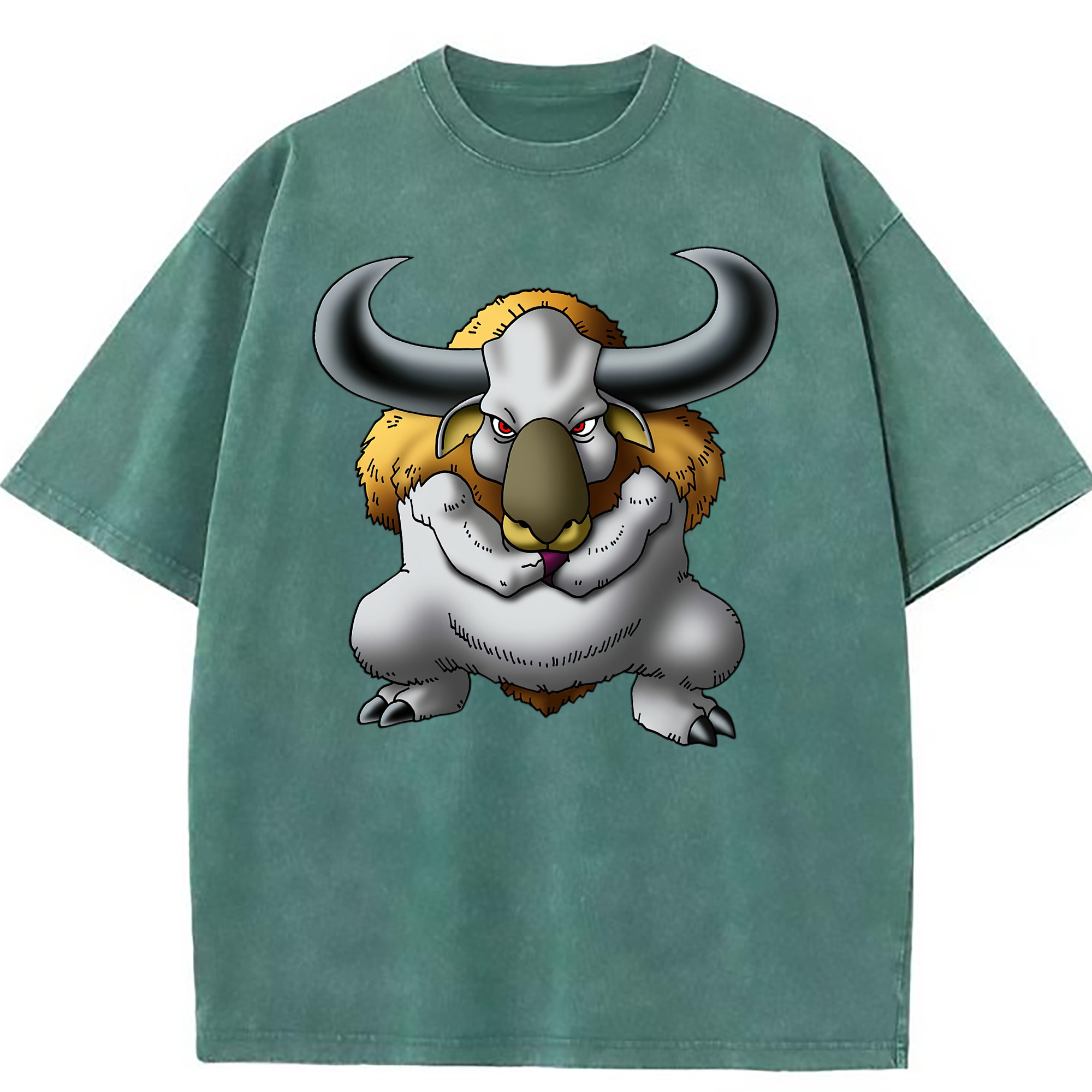 （画像用） ドラゴンクエスト Doragon Kuesuto Dragon Quest 綿100% ヴィンテージ風 半袖Tシャツ（フロントプリント）